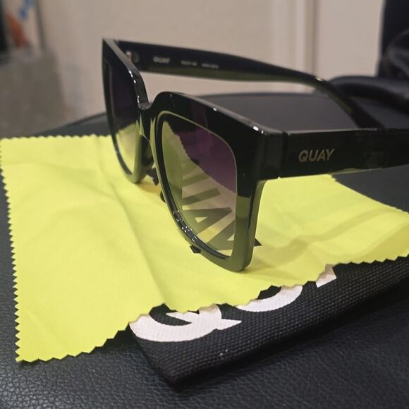 Quay Australia Icy 52MM Oversized Square Sunglasses- Black Fade main image 5